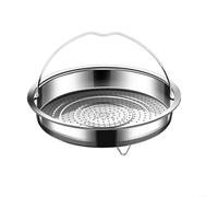 Cesta de vapor de verduras plegable de acero inoxidable con agarre para cacerola arrocera de 22 cm (M)