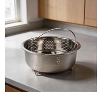 Cesta de vapor para olla arrocera, fabricada en acero inoxidable 304 para integridad estructural y compatibilidad con tamaños comunes de cocina (20 cm)