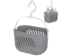 Cesta Ducha Colgante de PP con Gancho Giratorio y Drenaje | Organizador Resistente al Agua Óxido, para Baño y Cocina, Diseño Hueco, Color Estable