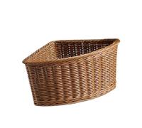ＡＷＨＡＯ Cesta Esquinera Decorativa Y Multifuncional de Estilo, Fabricada en Mimbre Triangular, para Baño, Despensa O Salón, Radio 26,5 cm