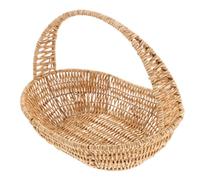 Cesta Floral Tejida a Mano de Plástico E Hierro para Flores y Verdes | Estilo Rústico Elegante Farmhouse, para Salones y Exhibición de Plantas, Portátil y Decorativa