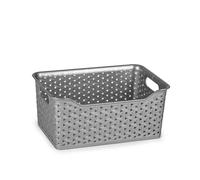 Cesta Ordenación Rectangular 6L Ideal Para el Hogar, Cesto de organización rectangular 6 litros - Plastic Forte Nature Gray