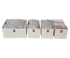 Cesta organizadora para cajones Store It, juego de 5 unidades - Beige - Cajas de clasificación | Plegables