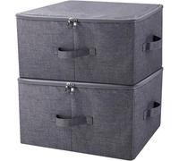 Cesta organizadora plegable, para guardar ropa, color y gris