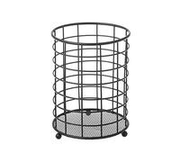 Cesta para cubiertos negra industrial de metal de ø 12x15 cm - LOLAhome