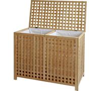 Cesta para la ropa con compartimentos extraíbles, fabricada en bambú, marca Dorothea