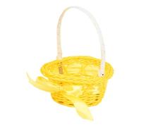 Cesta para niña de Flores en ratán Canasta con Asa para Huevos Decorativos,
