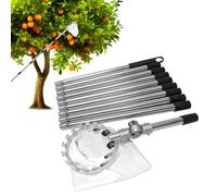 Cesta Recolectora Frutas Recogedor Extensible de Acero Inoxidable con Mango