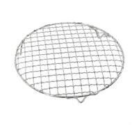 Cesta redonda de acero inoxidable para barbacoa de 30,5 cm | Acero 304, diseño de malla uniforme, evita que los alimentos se caigan, se adapta a parrillas de carbón, soldaduras (20 cm)