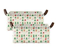 Cestas de almacenamiento para estantes, asas de transporte, árbol | Plegable de 16.9 x 11.9 x 7.7 pulgadas para un fácil almacenamiento en armario, lavandería, baño, gabinetes