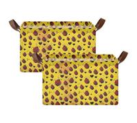 Cestas de almacenamiento para estantes, asas de transporte, organizadoras | Plegable de 16.9 x 11.9 x 10 pulgadas para un fácil almacenamiento en ropa, toallas, libros, artículos diversos, hogar