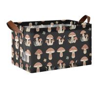 Cestas de almacenamiento para estantes, asas de transporte, organizadoras | Plegable de 16.9 x 11.9 x 10 pulgadas para un fácil almacenamiento en armario, lavandería, baño, gabinetes
