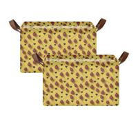 Cestas de almacenamiento para estantes, asas de transporte, organizadoras | Plegable de 16.9 x 11.9 x 10 pulgadas para un fácil almacenamiento en ropa, toallas, libros, artículos diversos, hogar