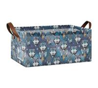 Cestas de almacenamiento para estantes, asas de transporte, organizadoras | Plegable de 16.9 x 11.9 x 7.7 pulgadas para un fácil almacenamiento en armario, lavandería, baño, gabinetes