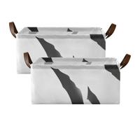 Cestas de almacenamiento para estantes, asas de transporte, organizadoras | Plegable de 16.9 x 11.9 x 7.7 pulgadas para un fácil almacenamiento en armario, lavandería, baño, gabinetes