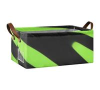 Cestas de almacenamiento para estantes, asas de transporte, organizadoras | Plegable de 16.9 x 11.9 x 7.7 pulgadas para un fácil almacenamiento en armario, lavandería, baño, gabinetes