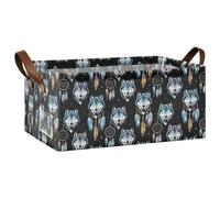 Cestas de almacenamiento para estantes, asas de transporte, organizadoras | Plegable de 16.9 x 11.9 x 7.7 pulgadas para un fácil almacenamiento en armario, lavandería, baño, gabinetes