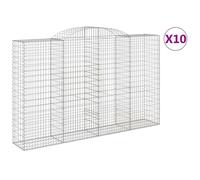 Cestas de gaviones 10 uds forma de arco hierro 300x50x180/200cm