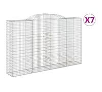 Cestas de gaviones 7 uds forma de arco hierro 300x50x180/200 cm
