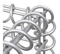 Cestas de gaviones de acero galvanizado, 3 unidades, 25 x 25 x 197 cm, muro de retención de rejilla de malla con diseño de paisaje de construcción fuerte