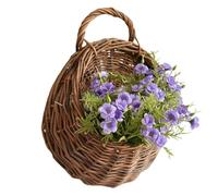 Cestas de pared trenzadas hechas a mano de mimbre natural para colgar en la pared, para salón, plantas, estilo rústico, cocina, habitación de los niños, dormitorio, boda, tren, etc