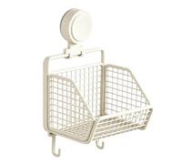 Cestas para organizar metal inoxidable con ganchos y ventosas | Cesta de baño para el hogar, baño, ducha, sala de estar, despensa, aperitivos, artículos de tocador, esponja y cepillo