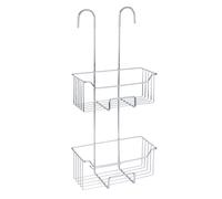 Wenko Estante de ducha termostático Milo de acero inoxidable, 2 niveles, estante de ducha para colgar, inoxidable, brillante, 25 x 55 x 14 cm