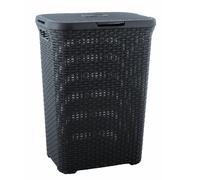 Curver 189211 - Cesta para la Ropa de Polipropileno de Mimbre Mirada, 60 L
