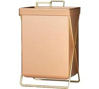Cesto De Ropa Independiente, Cesta Grande Impermeable con Estructura Metálica, Contenedor Alto para Ropa con Asas para Dormitorio, Baño, Residencia Estudiantil Y Orange Golden Frame