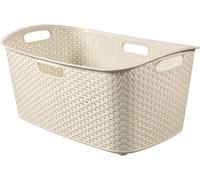 Cesto papelera 'ratán' 47 litros crema cesto para la colada