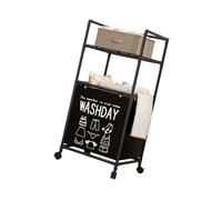 Cesto para la colada extensible con ruedas rodantes, marco de metal plegable, cesta de almacenamiento de varias para dormitorio, clasificador de colada extensible
