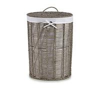 Cesto para la ropa gris tela mimbre (2 piezas) (44 x 56 x 44 cm) (39 x 39 x 50,5 cm)