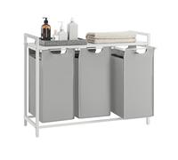 Cesto para Ropa Sucia 3 x 38 L 92,5 x 33 x 72 cm Gris Paloma