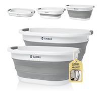 Cesto Ropa Plegable de Colada, 2x37L, Barreño Plegable, Cesta Multiuso | Asas Ergonómicas - Cesta Multiuso para Colada y Almacenaje - Diseño Compacto Ahorra Espacio - Hogar, Camping y Maletero 2x37L