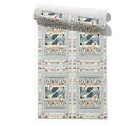 CEVAN Papel Pintado Para Baño PVC Autoadhesivo Pájaro Egyptian Retro Style Estilo Egipcio Papel Impermeable Resistente Al Aceite Paredes Cocina 45x300cm