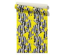 CEVAN Papel Pintado Wallcover Autoadhesivo Sencillos Pez Cute Cartoon Lindo Dibujo Animado Papel Impermeable Y Resistente Aceite Para Paredes Cocina 45x300cm