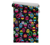 CEVAN Papel Pintado Wallcover de Pared Autoadhesivo Hojas Huevo Pascua Conejo Easter Resurrección Papel Para Armarios Cocina 45x500cm