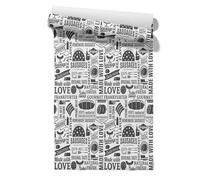 CEVAN Papel Pintado Wallcover de Pared Para Un Despacho Retro Personality Personalidad Papel Impermeable, Despegar Pegar, Armarios 45x300cm