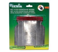CEVIK CE-2238 Set 4 Espátulas Acero para Masilla y Pintura Carrocería Profesional - Alta Durabilidad - Precisión en Acabados - Uso Intensivo