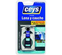 CEYS – Adhesivo reparador – Kit de reparación con parches – Repara lona, goma y caucho – 7 ml