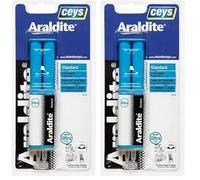 Ceys - Araldite Standart pegamento de pegado rápido y duradero - Para todo tipo de materiales - Blister 24ML (Paquete de 2)