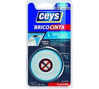 Ceys Bricocinta para azulejos y baños – Alta resistencia a la humedad – Blanco 1,5 m x 19 mm