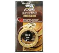 Ceys - Cantos autoadhesivos para madera - Máxima adherencia sin plancha - Color Pino - 19mm x 5m