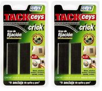 Ceys - Cinta crick - Alta resistencia - Negro - 4 Tiras 7 CM X 25 MM (Paquete de 2)