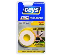 ceys - Cinta estira y aisla - Blanco - Alta resistencia al calor - Autosoldable - 3m x 19mm