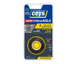 Ceys - cinta estira y aisla - negro - alta resistencia al calor - auto