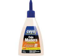 Ceys - Cola Madera Profesional - Adhesivo Carpintería Rápido y Resistente al Agua - Formato Biberón - Ideal para Muebles, Puertas y Bricolaje - 250g