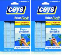 Ceys - Masilla Adhesiva Reutilizable - Pegado rápido y fácil - 50GR (Paquete de 2)