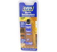 Ceys - Masilla restauradora blanca - Repara pequeños agujeros - Lijable y barnizable - Color Blanco - 40GR