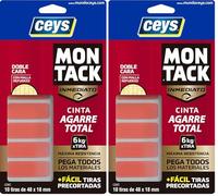 Ceys - Montack a.t - Inmediato - Cinta precortada - 10 Tiras (Paquete de 2)
